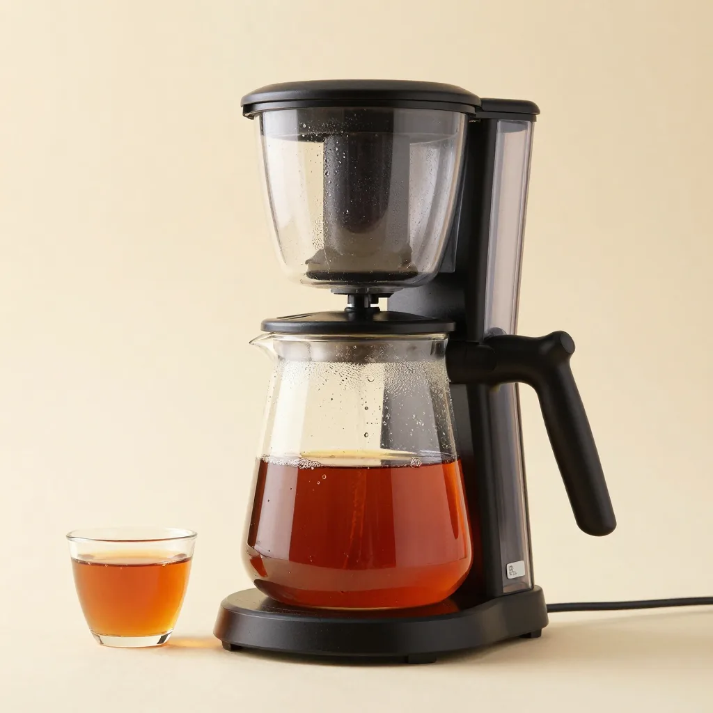 A tap cold-brew coffee maker on a light background