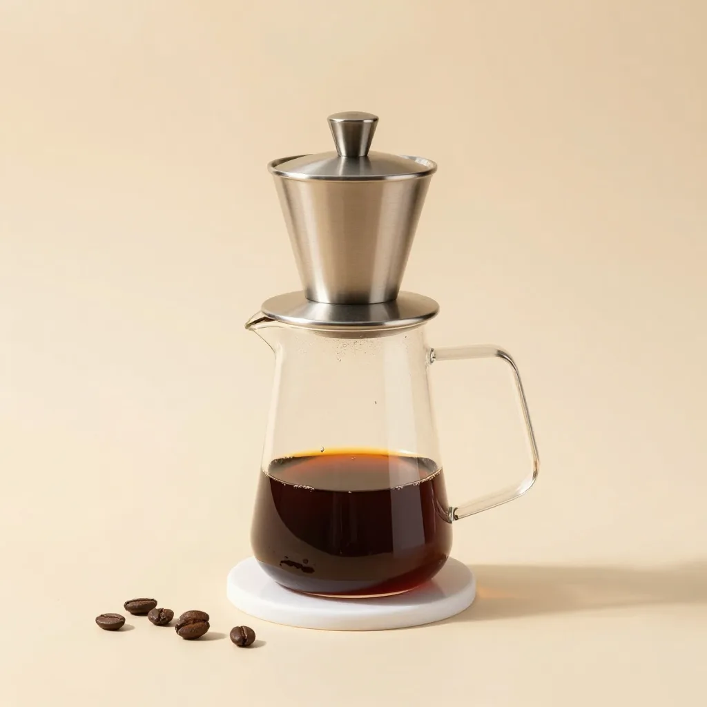 A starter cold-brew coffee kit on a light background